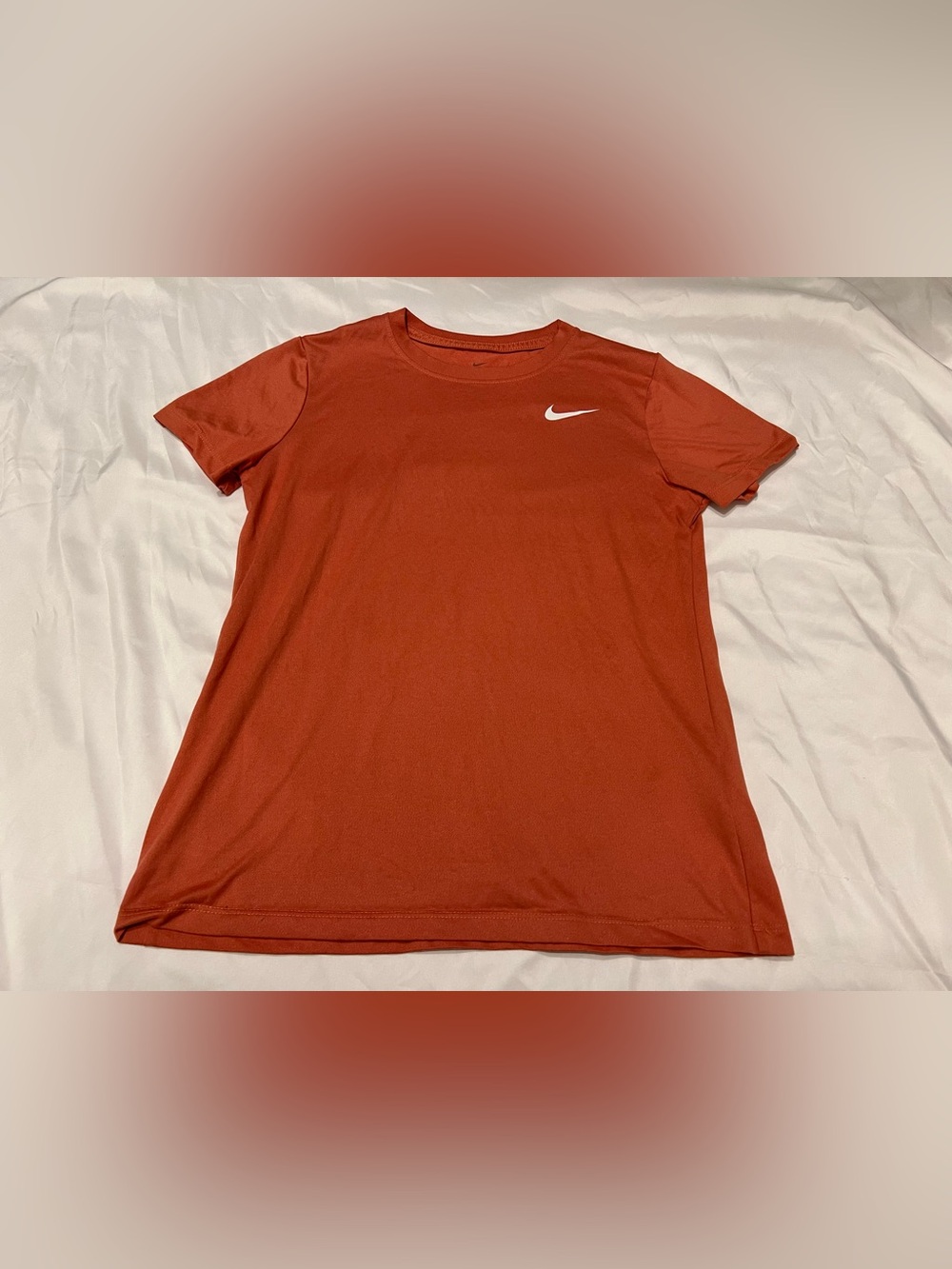 Nike Orange Dri-FIT Tee with White Logo